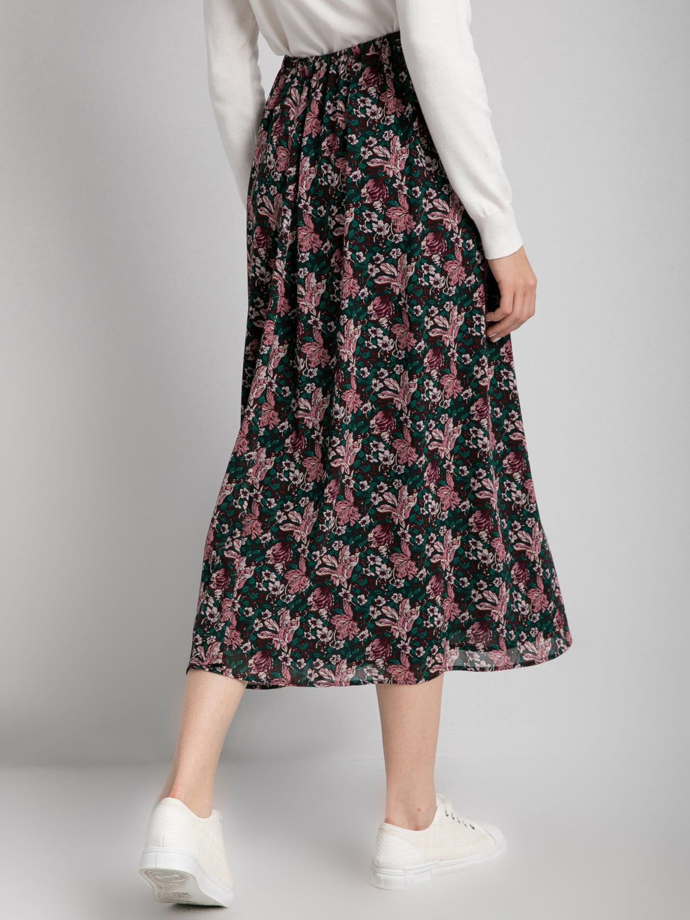 Floral Skirt - Midi Length