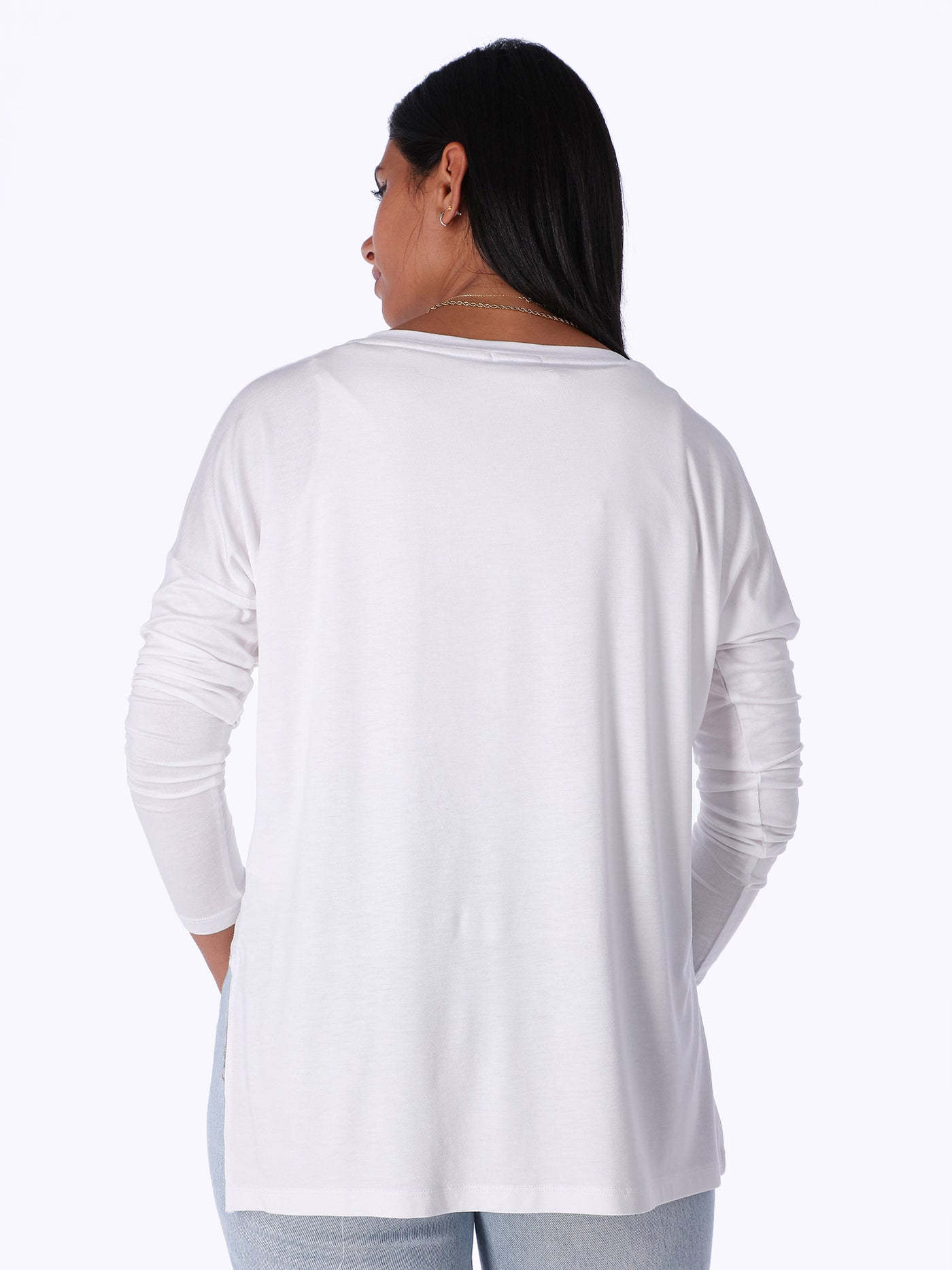 High-Low Hem T-Shirt - Front Print