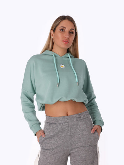 Hoodie - Cropped - Front Embroidery