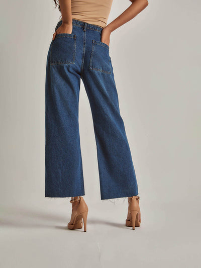 Jeans - Wide Leg - Solid