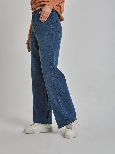 Jeans - Wide Leg - Solid