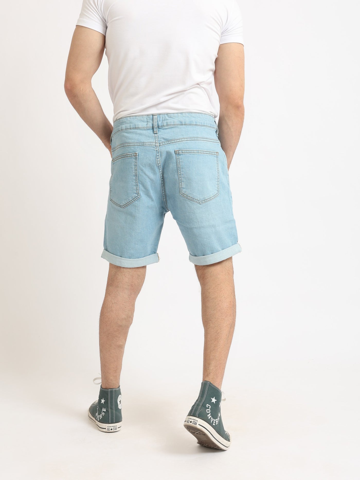 Jeans Short - Drawstring - With Pockets