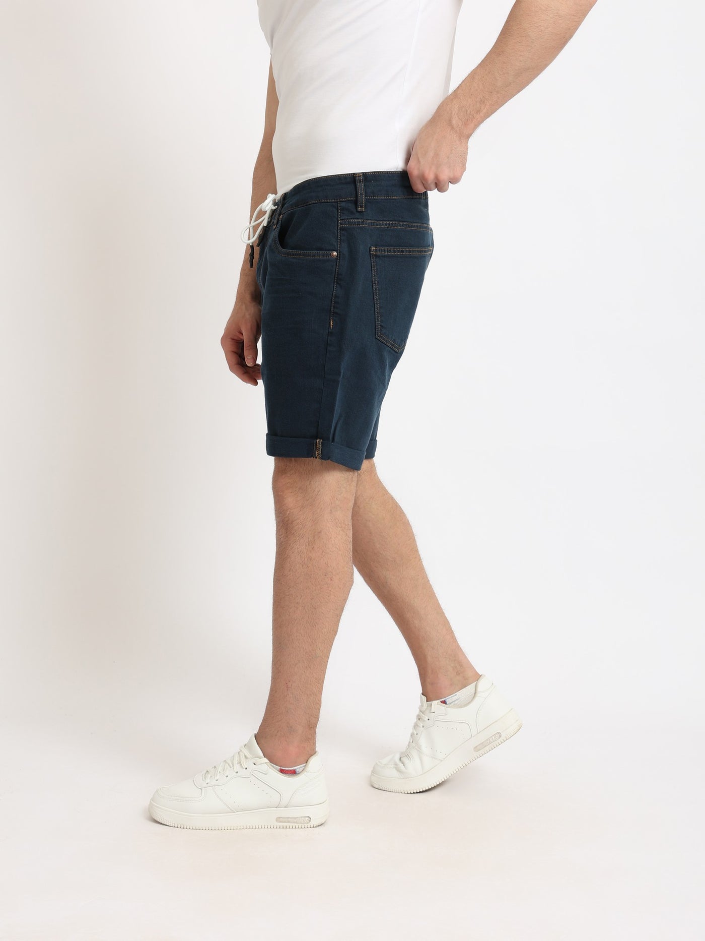 Jeans Short - Drawstring - With Pockets