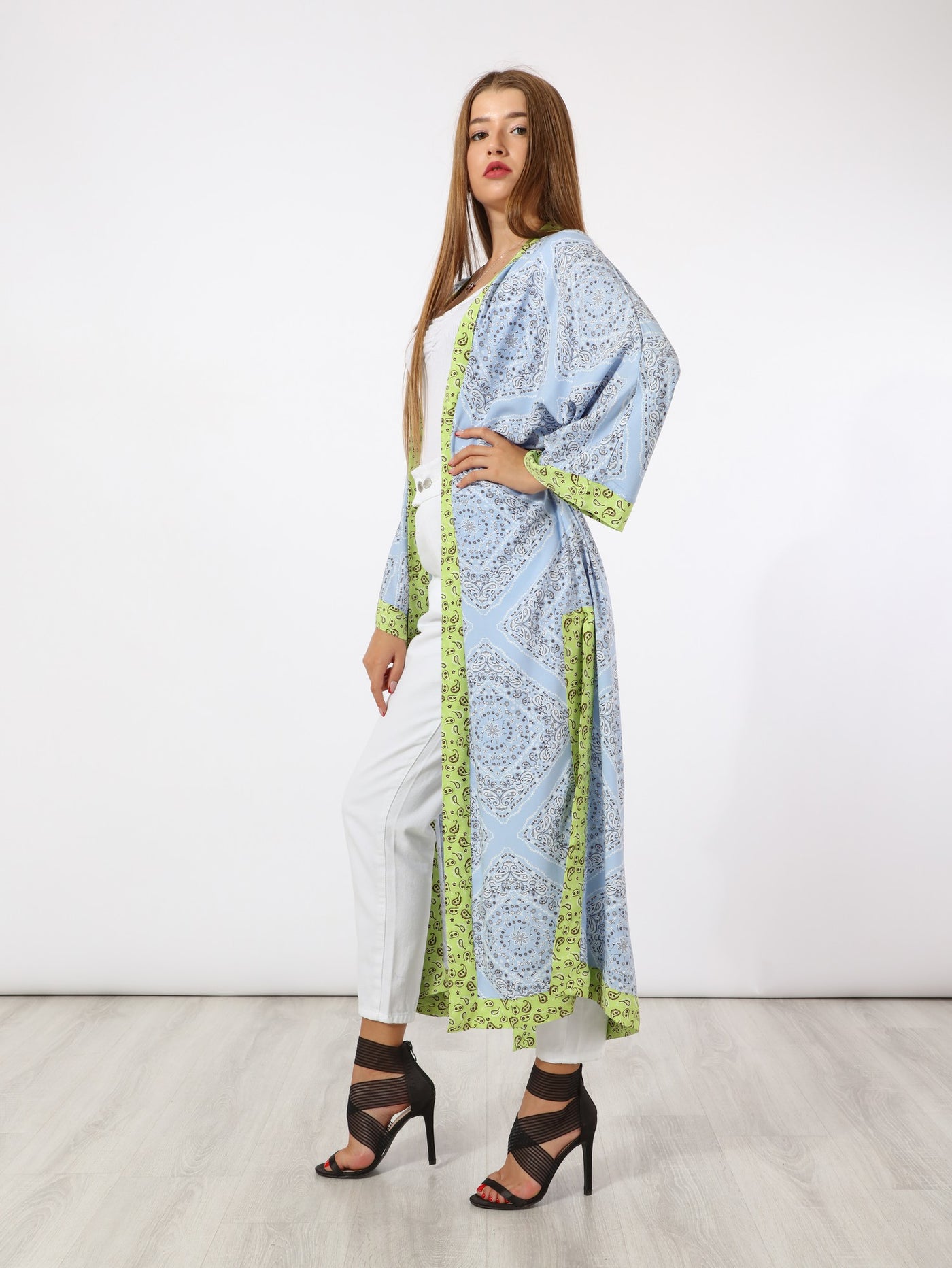 Kimono - Long Length - Paisley Print