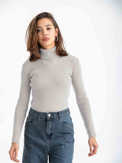 Knitwear - Turtle Neck - Ribbed