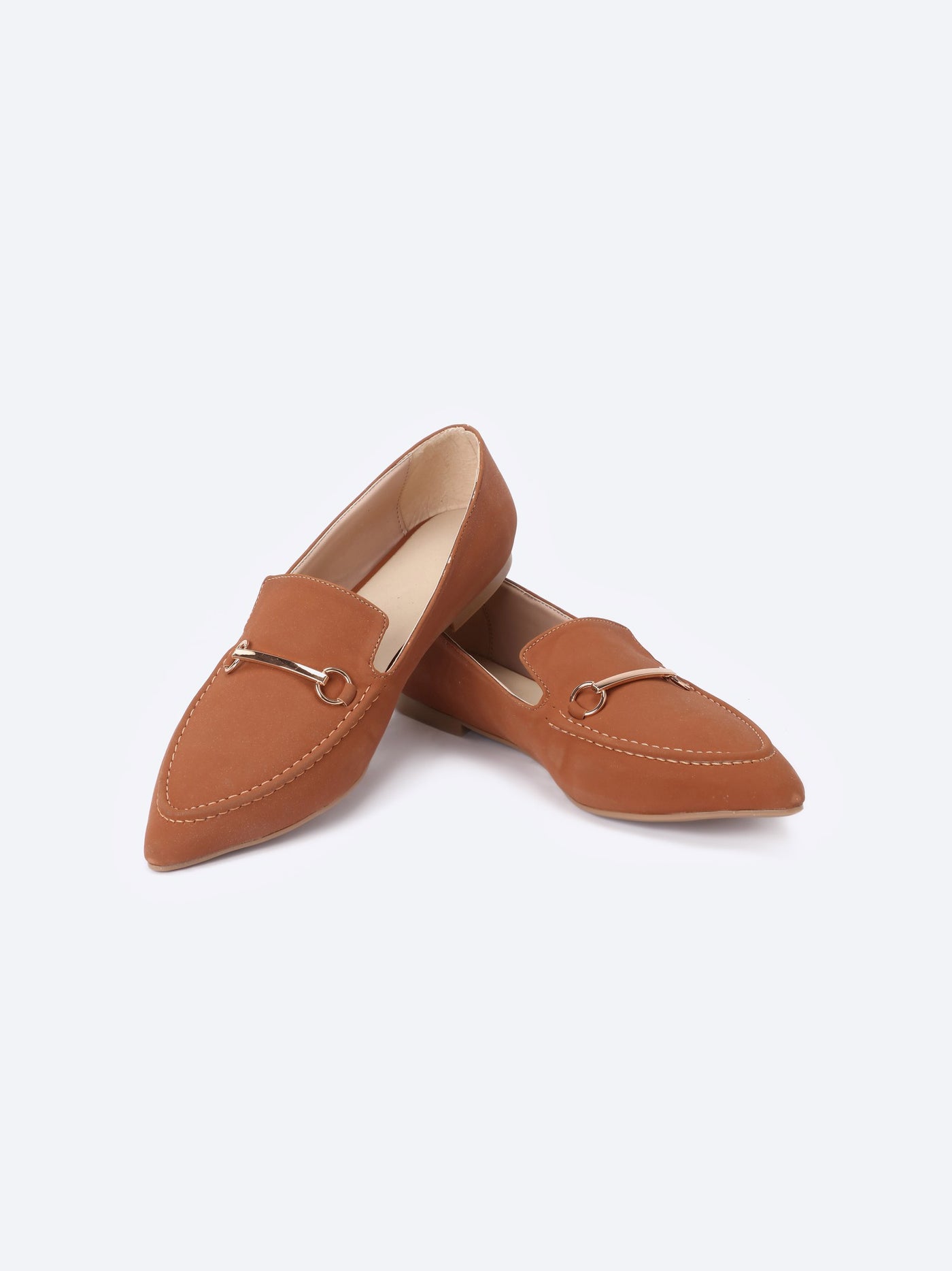 Loafer Shoes - Pointed Toe - Horsebit Detail