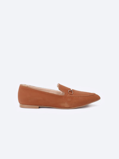 Loafer Shoes - Pointed Toe - Horsebit Detail