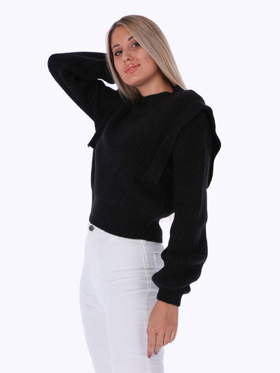 Mock Neck Knitted Pullover