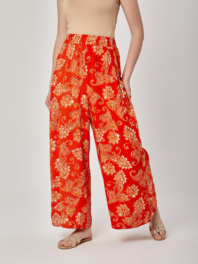 Pants - Wide Leg - Floral Print