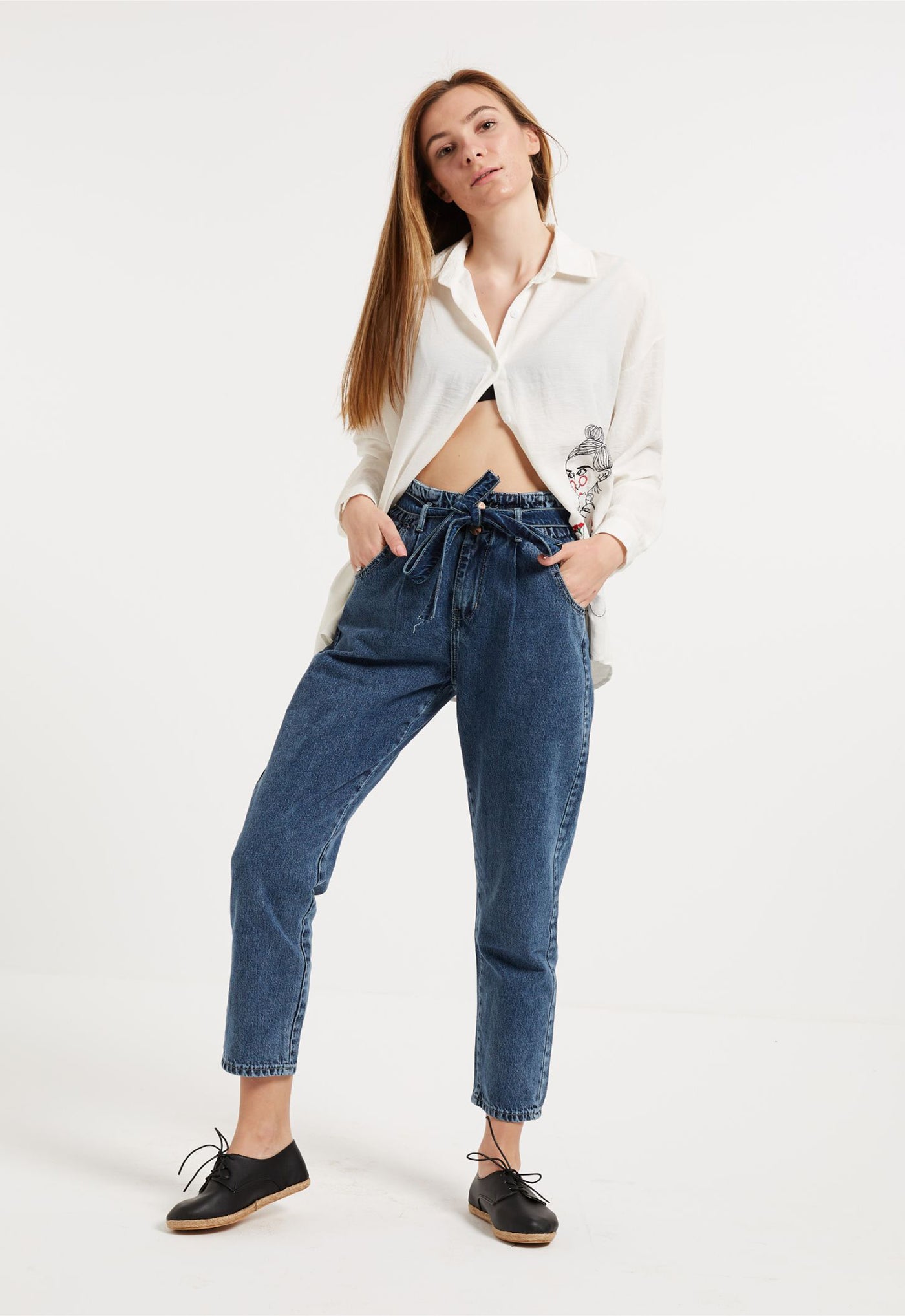 Paperbag Jeans - Belted