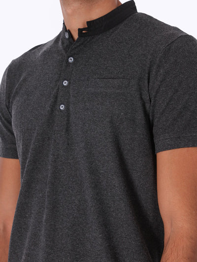 Polo Shirt - Mandarin Collar