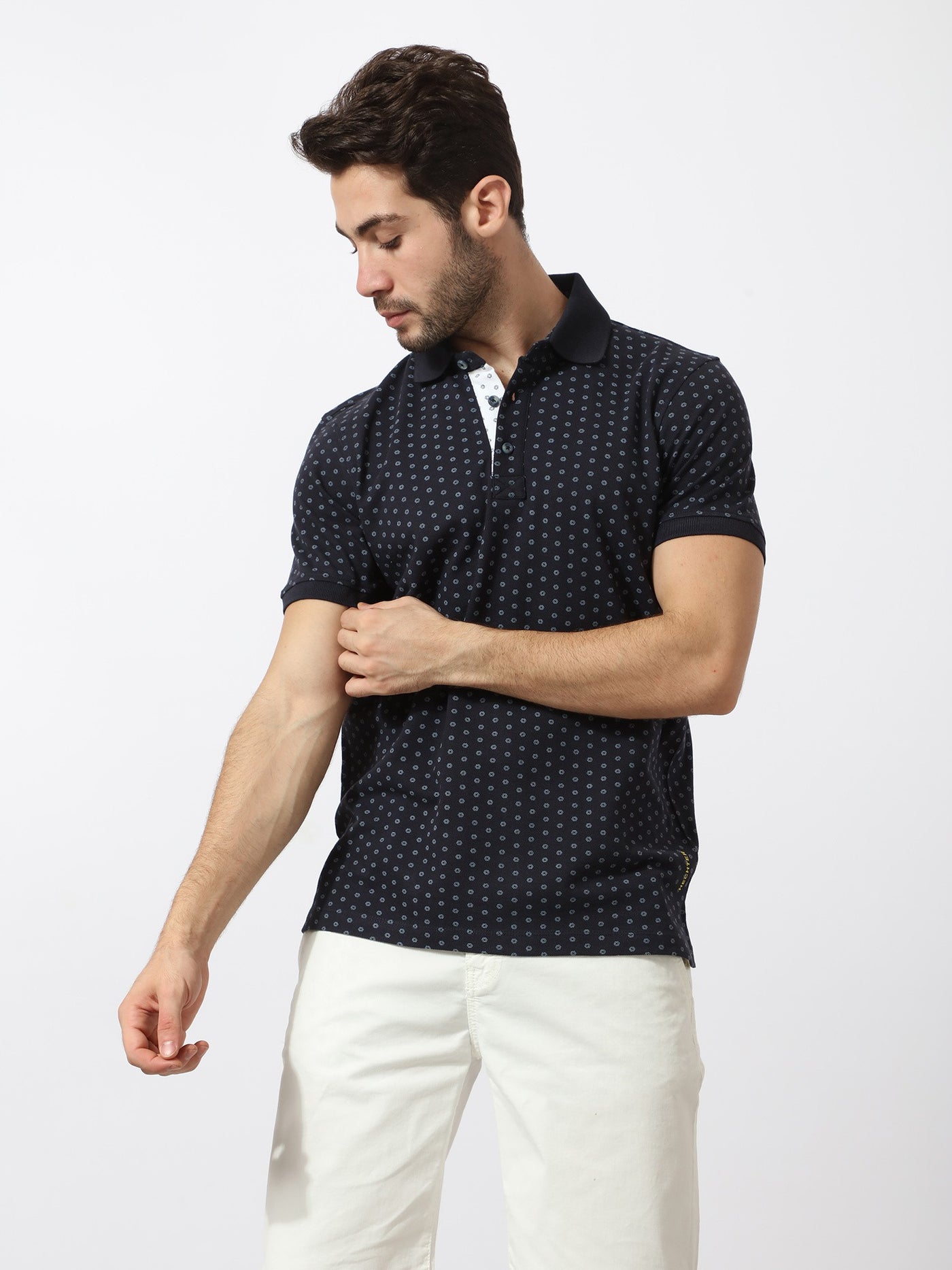 Polo Shirt - Printed - Turn Down Collar