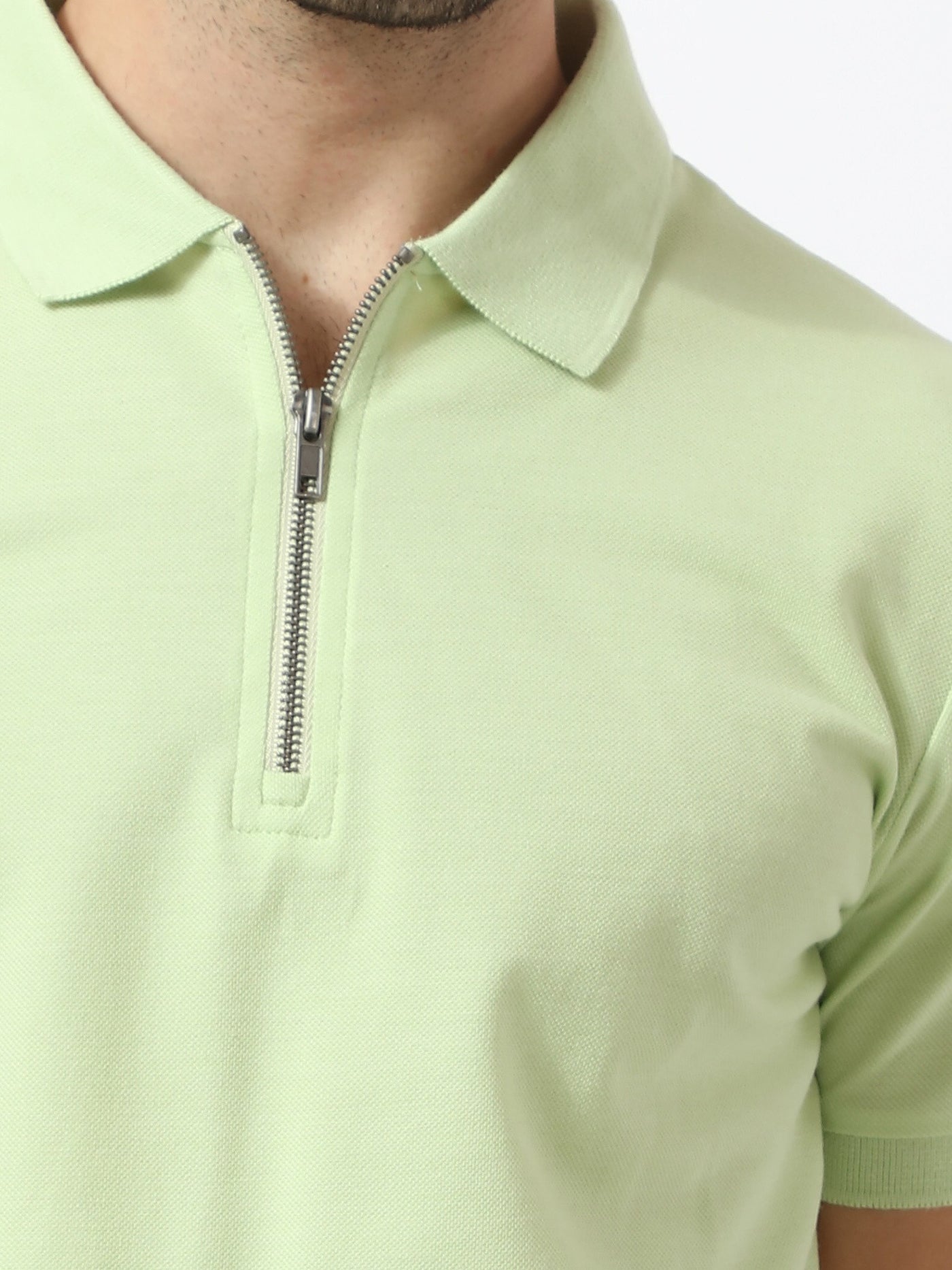 Polo Shirt - Solid - Zipped Neck