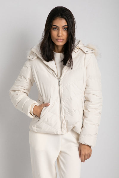 Puffer Jacket - Padded - Hoodie with Fur