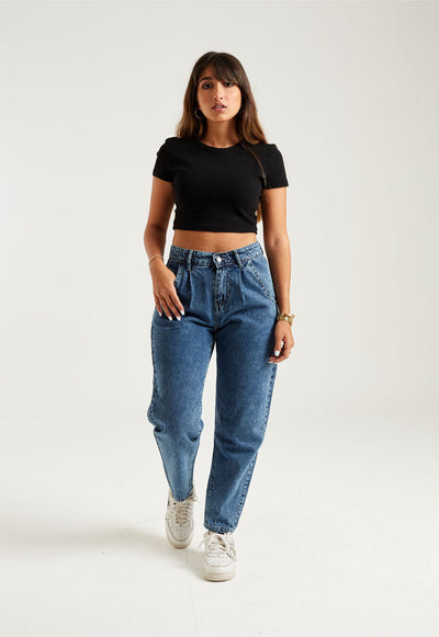 Relaxed Fit Jeans - High Waist