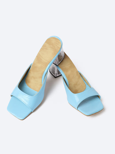Sandals - Transparent Block Heels