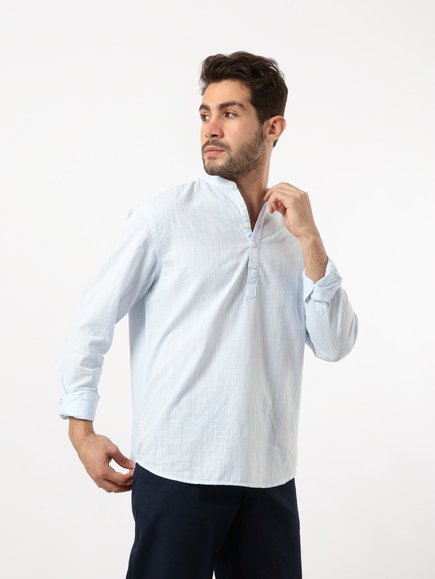 Shirt - Button Neck - Regular Fit