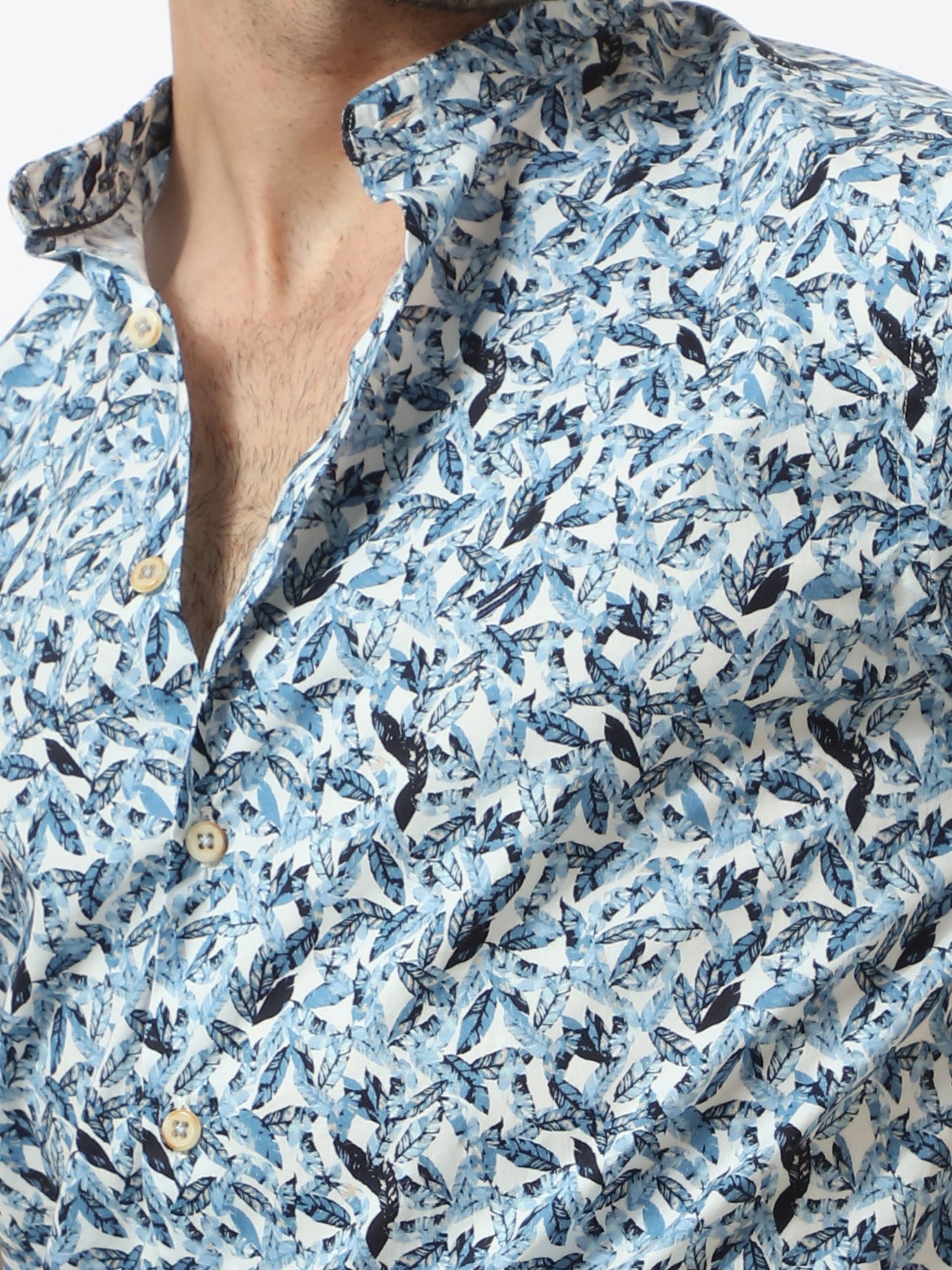 Shirt - Leaf Pattern - Half Sleeves