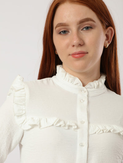 Shirt - Ruched Sleeves