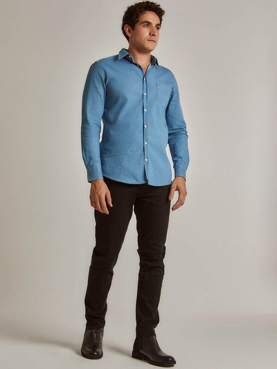 Shirt - Solid - Button Closure
