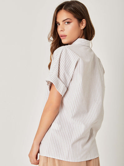 Shirt - Striped - Half Sleeves