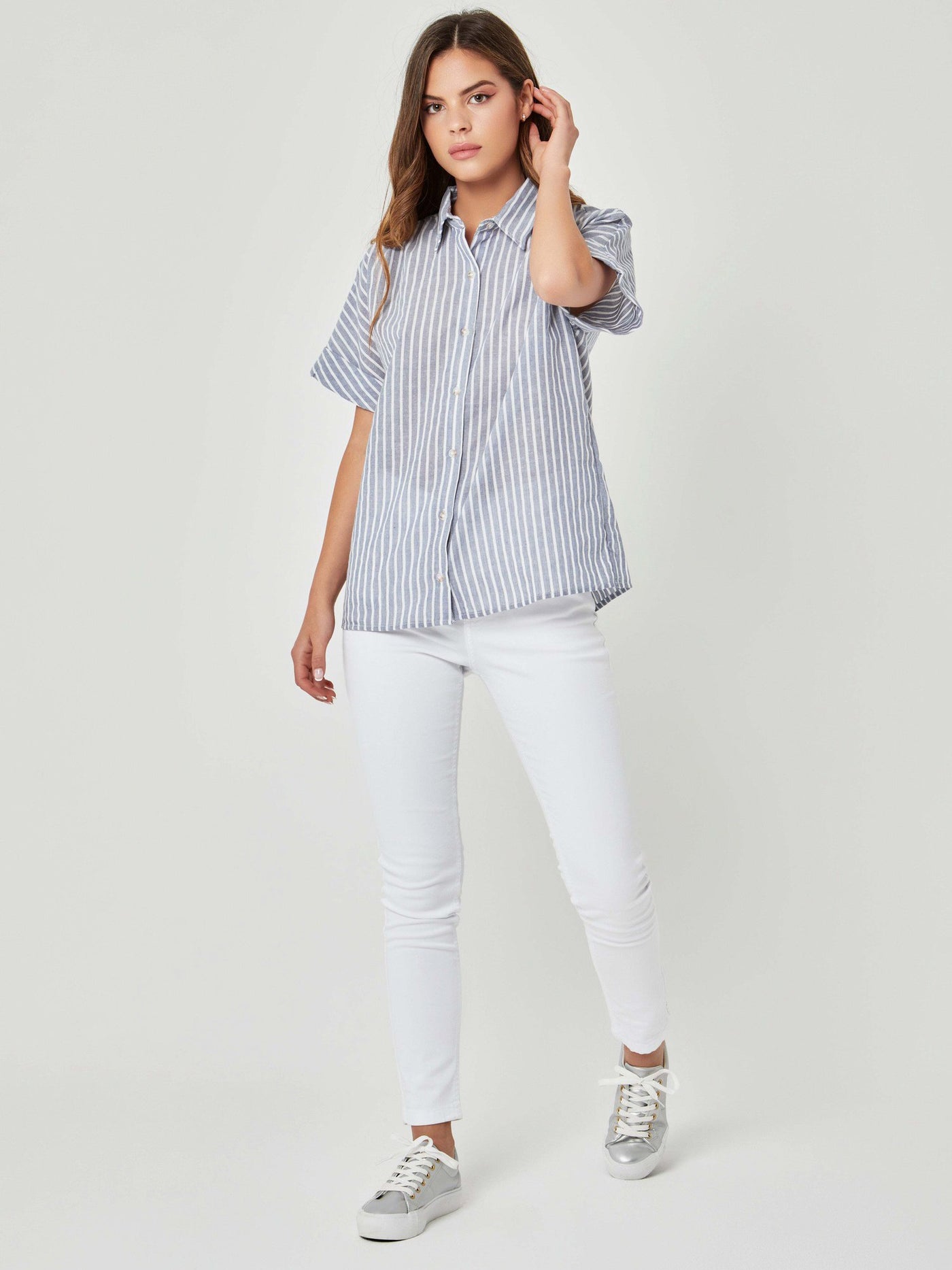 Shirt - Striped - Half Sleeves