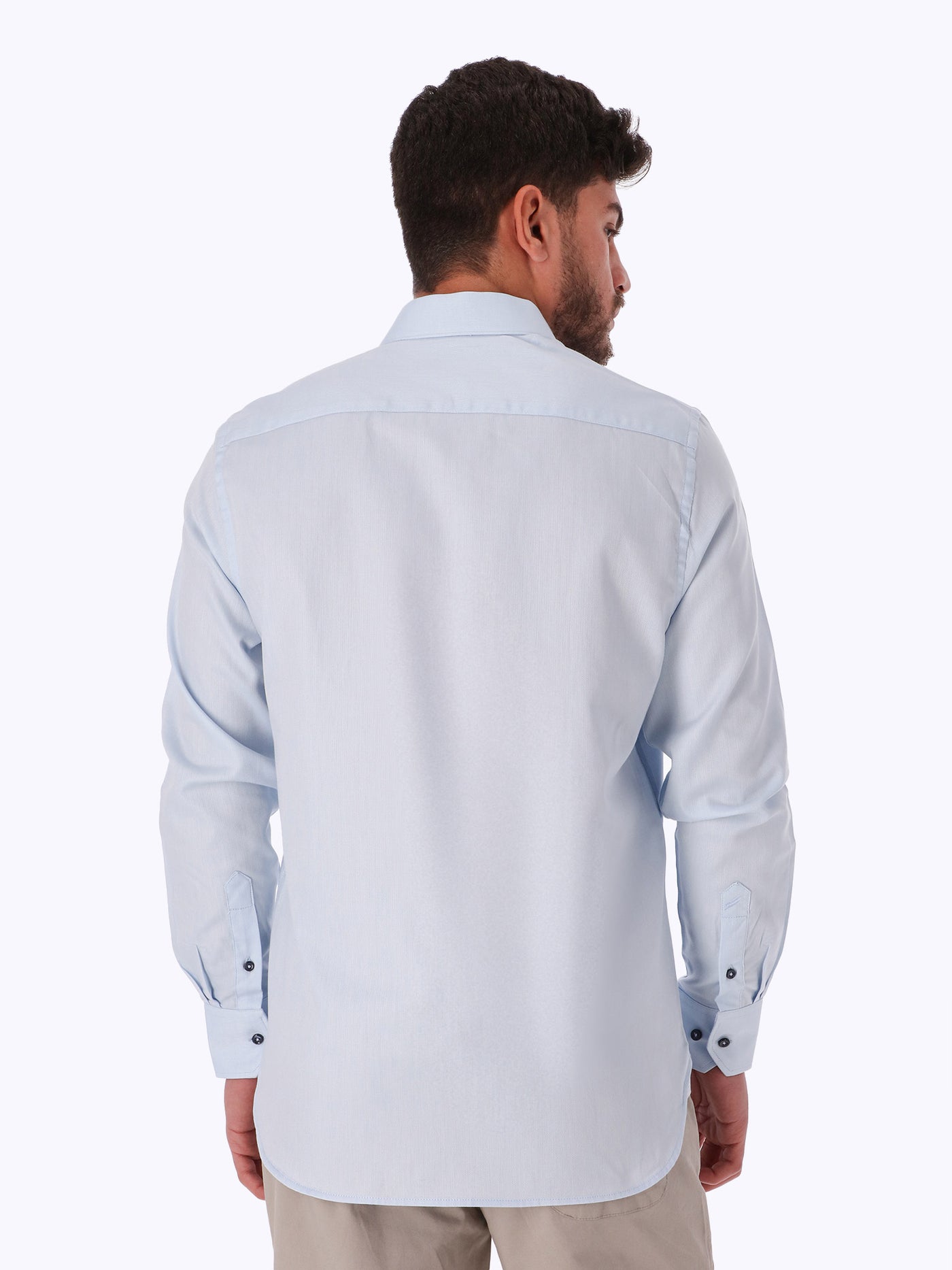Shirt - Textured - Contrast Button