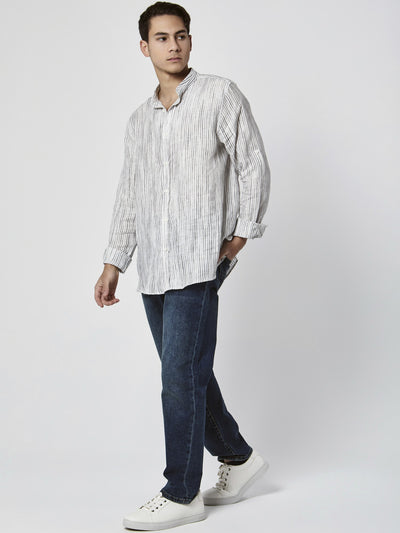 Shirt - Vertical Stripes - Linen