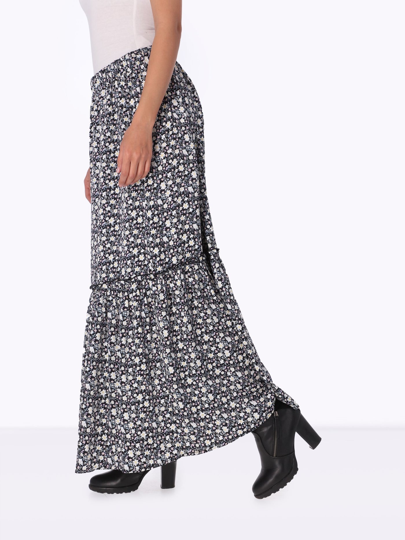 Skirt - Long Length - Floral Print