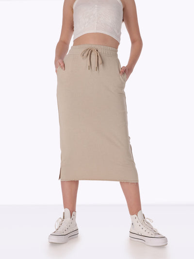 Skirt - Midi Length - Slit Sides