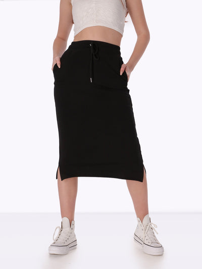 Skirt - Midi Length - Slit Sides