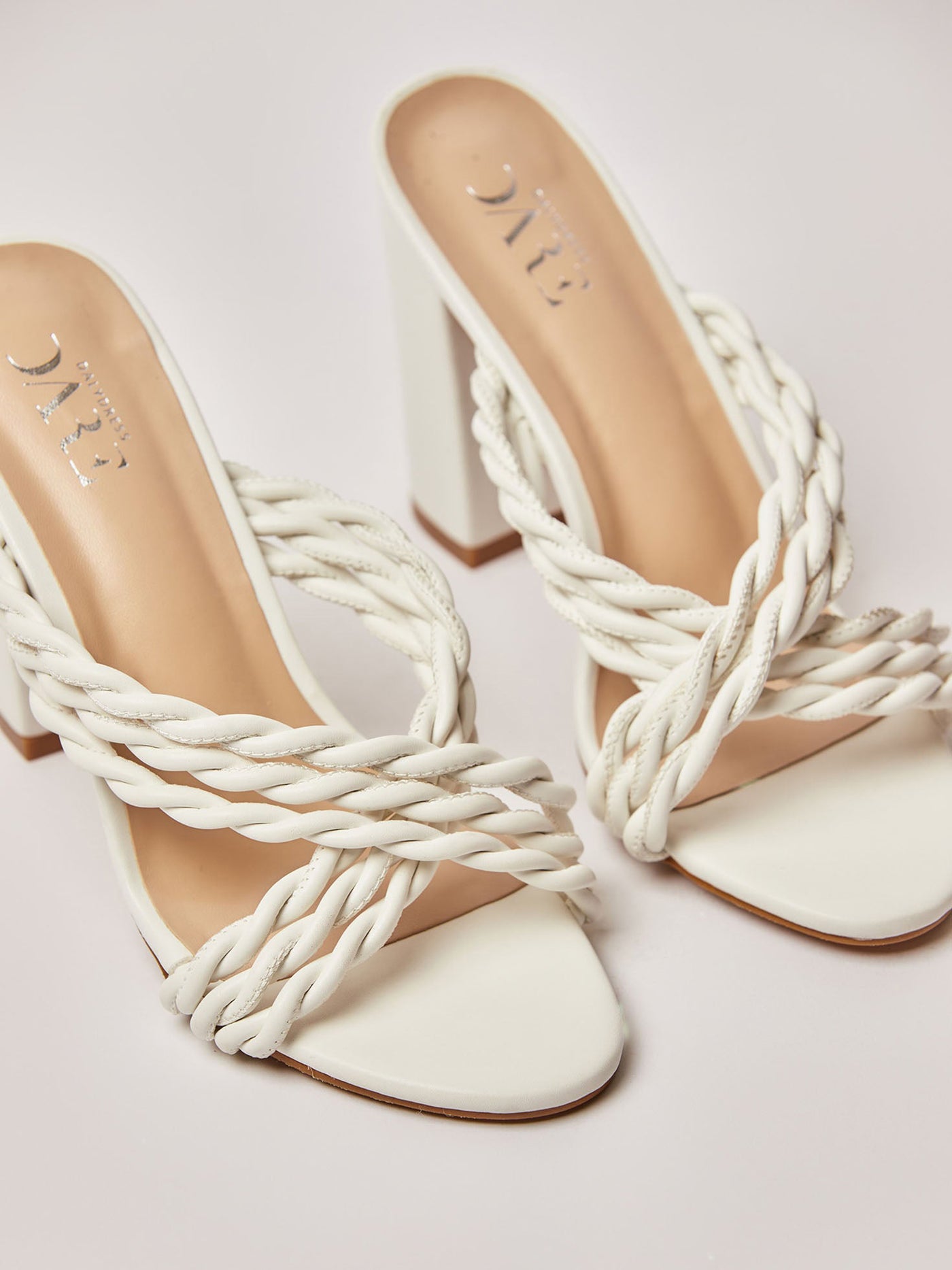 Slipper - With Heels - Braided Criss Cross Straps