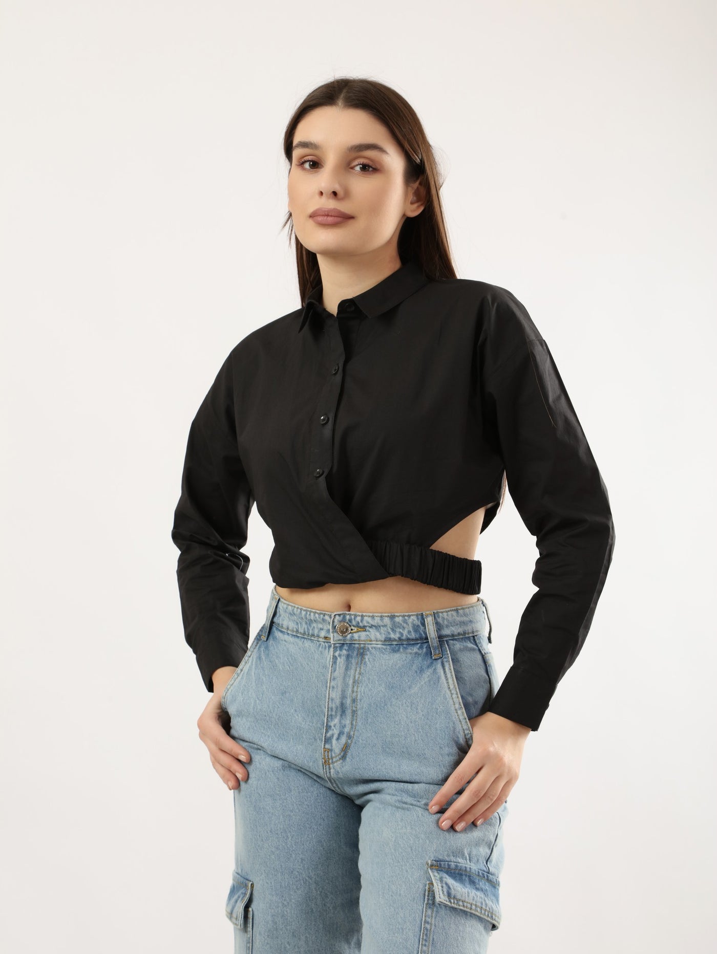 Sweater - Cropped - Button Closure