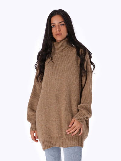 Sweater - High Neck Oversized