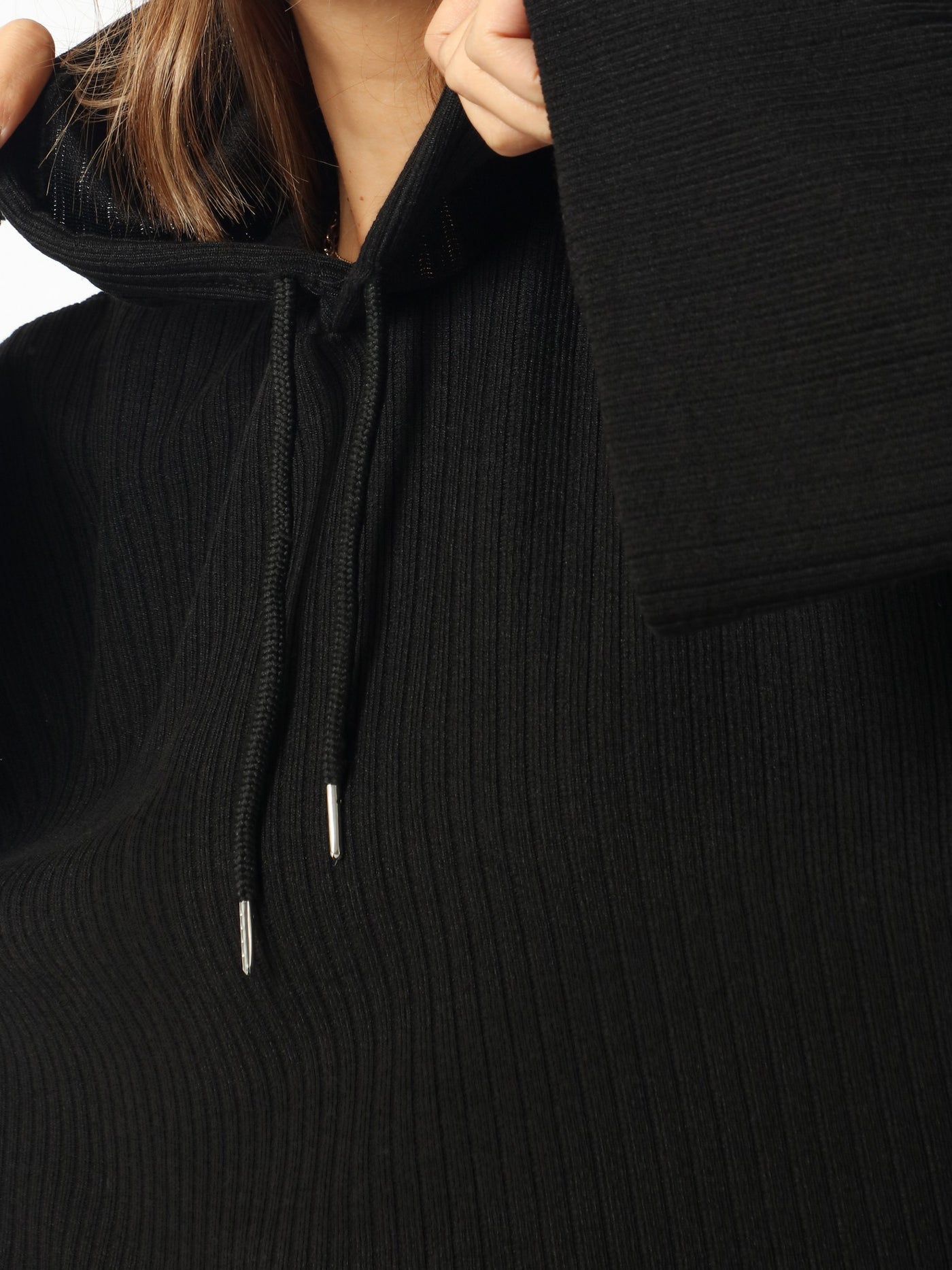 Sweater - Hooded - Ribbed