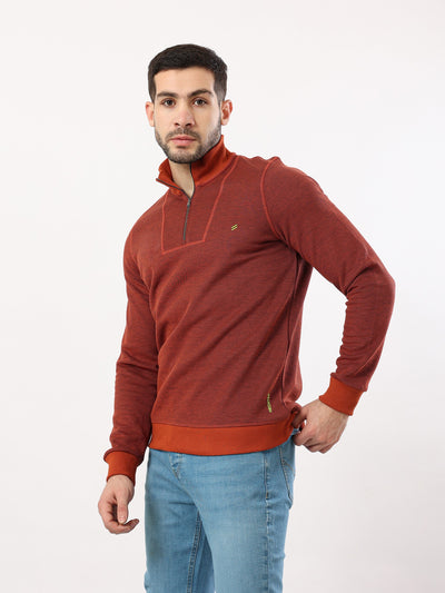 Sweatshirt - High Neck - Zipped