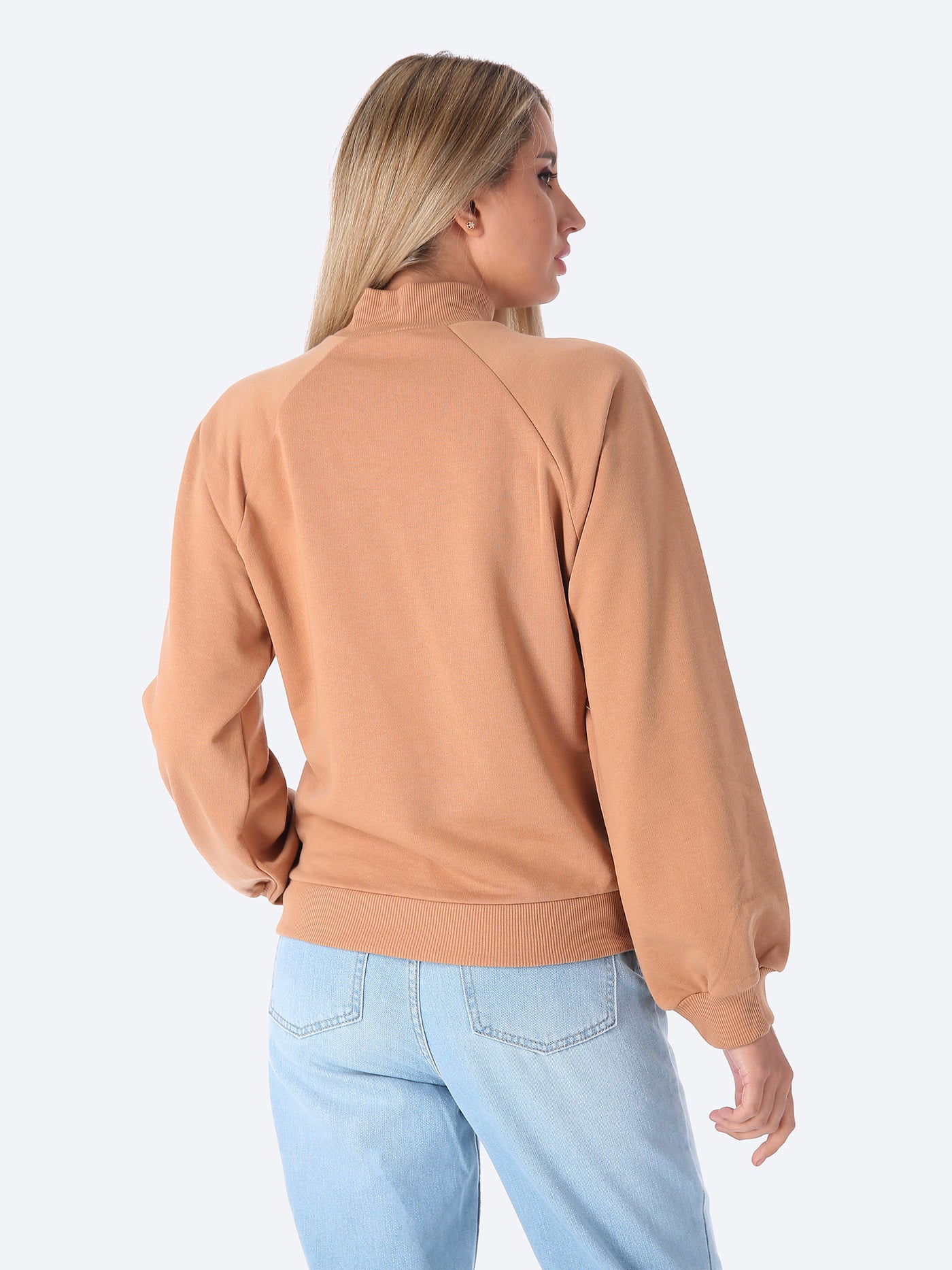 Sweatshirt - Solid - High Neck