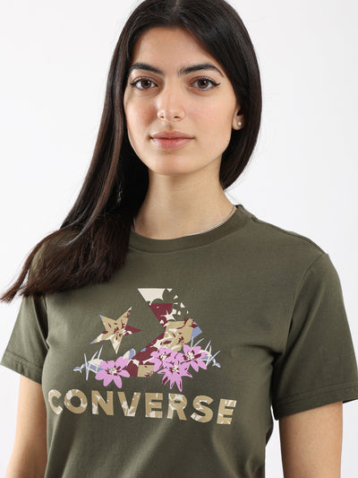 T-Shirt - Floral Logo - Half Sleeves