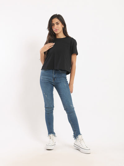 T-Shirt - Half Sleeves - Cropped