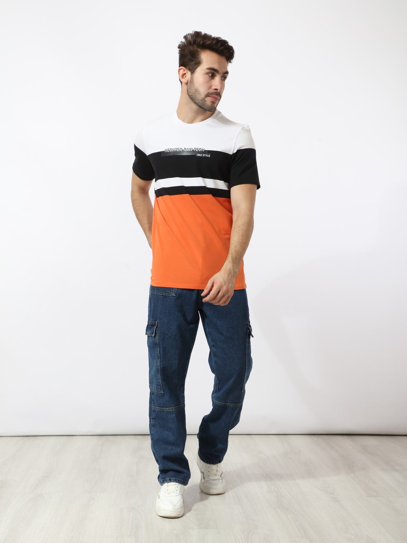T-Shirt - Striped - Tri-toned