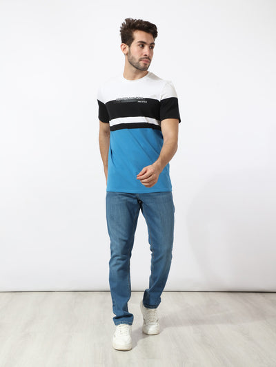 T-Shirt - Striped - Tri-toned