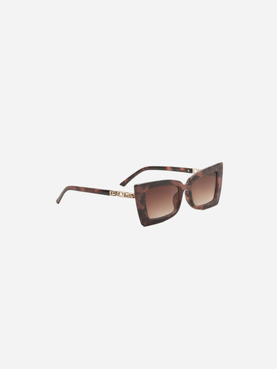 Thick Frame Sunglasses - Tortoise Print