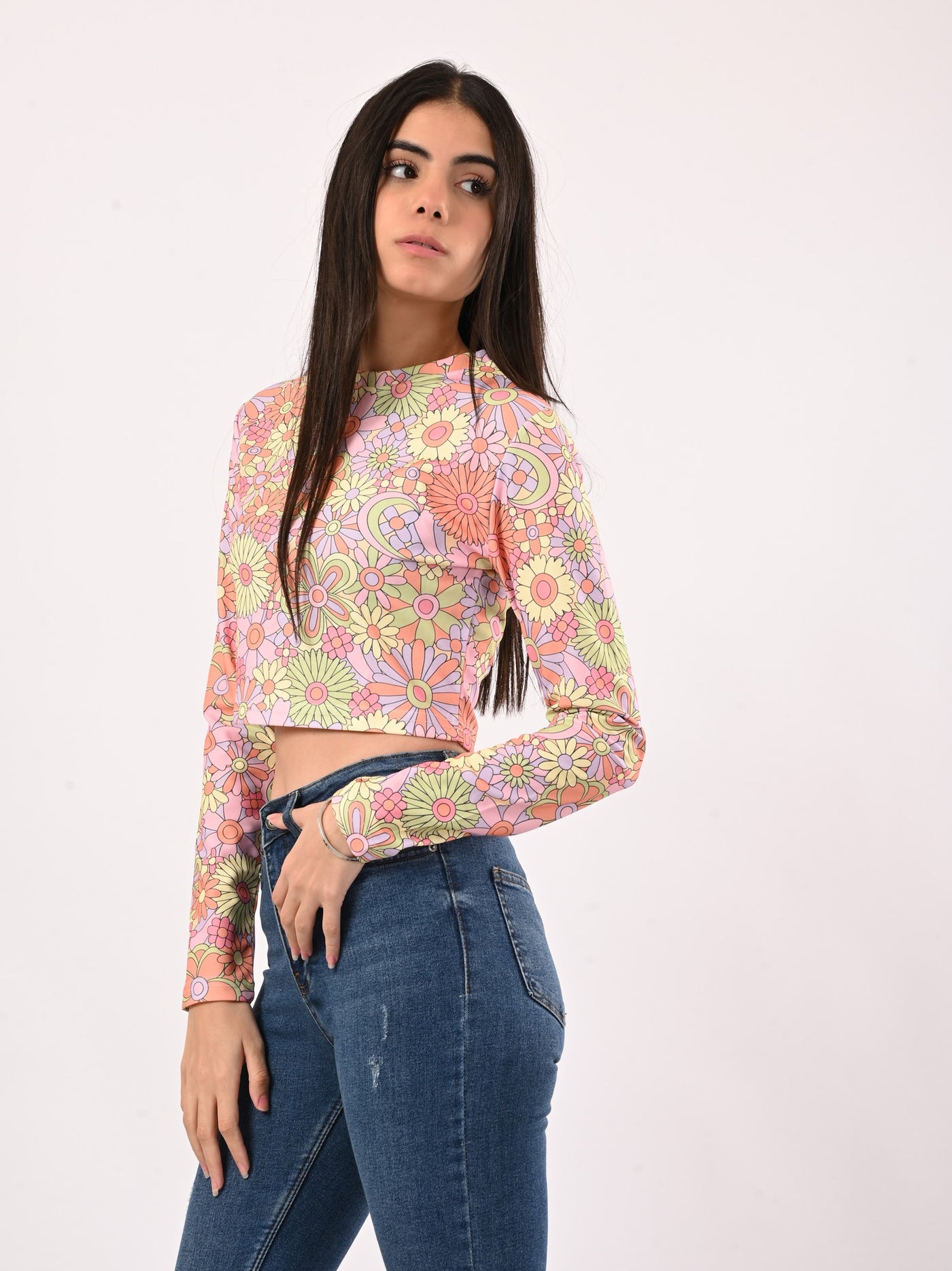 Top - Cropped - Floral