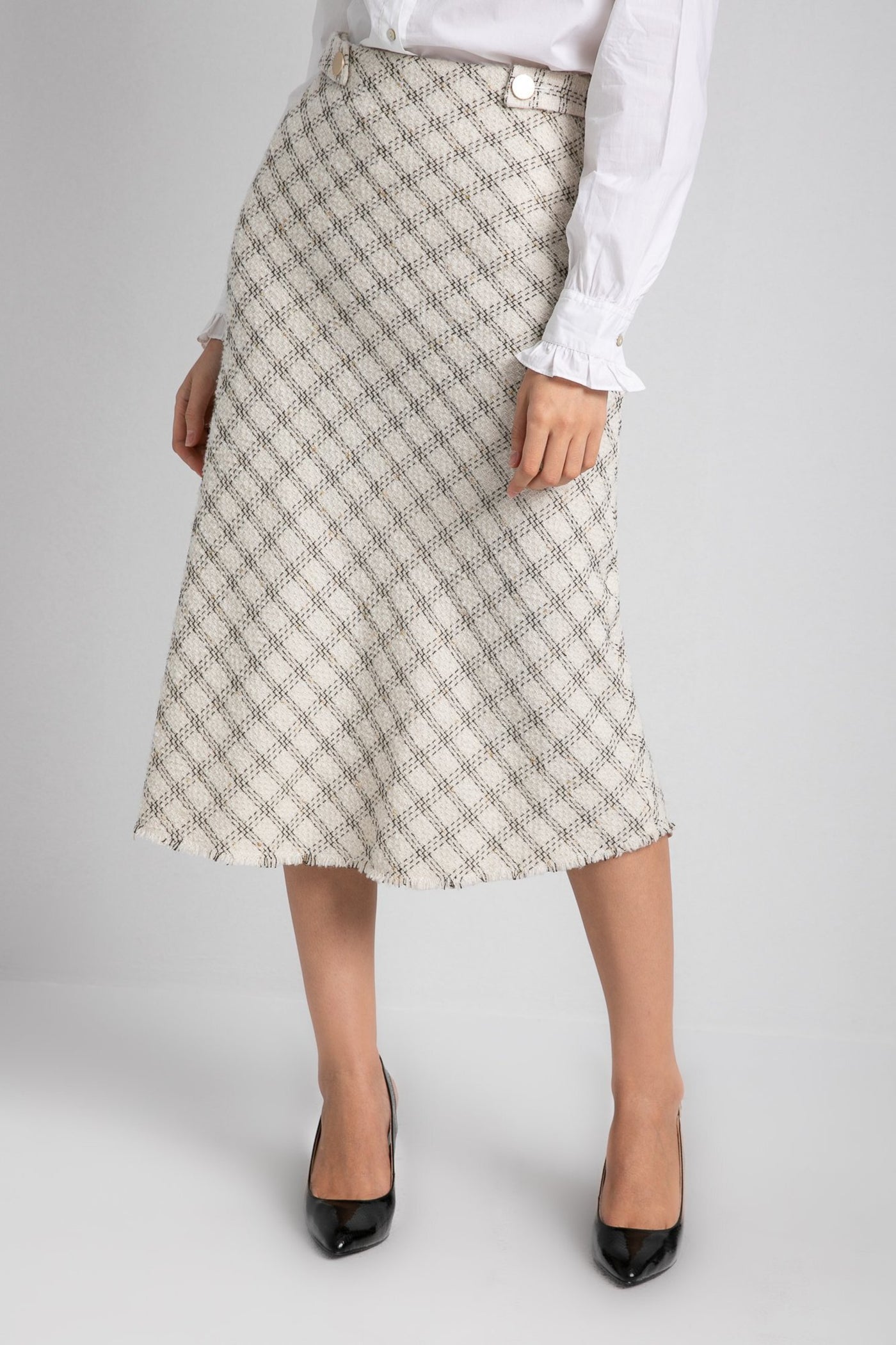 Tweed Skirt - Knee Length
