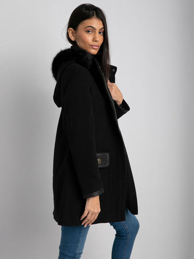 Winter Coat - Detachable Fur Hoodie