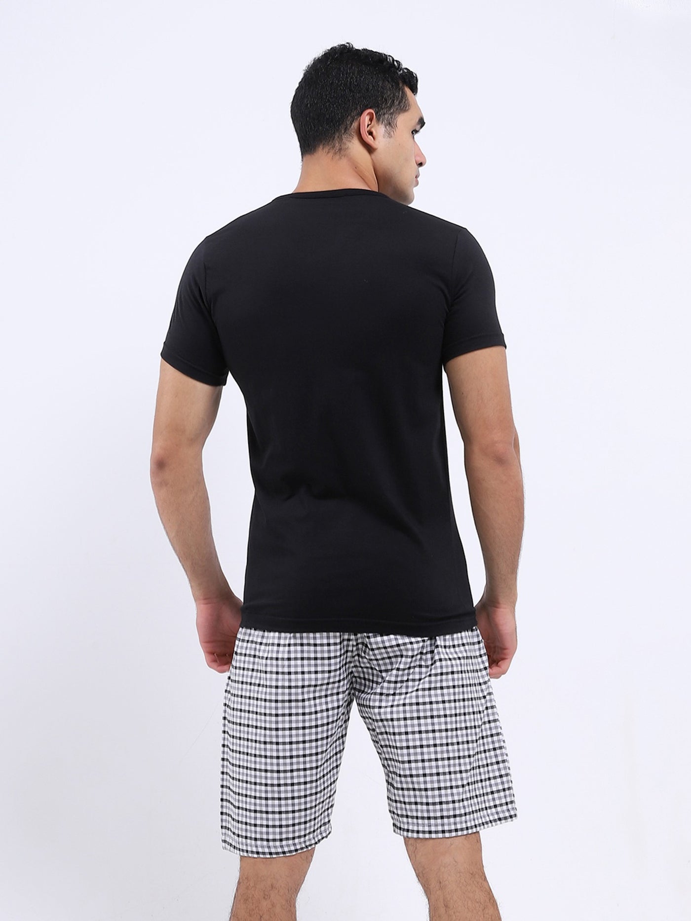 Kady Men's Plaid Pajama Shorts Set