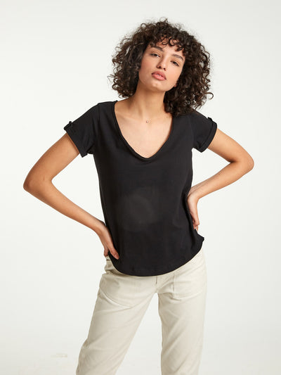 OPIO Women's Basic V-Neck T-Shirt