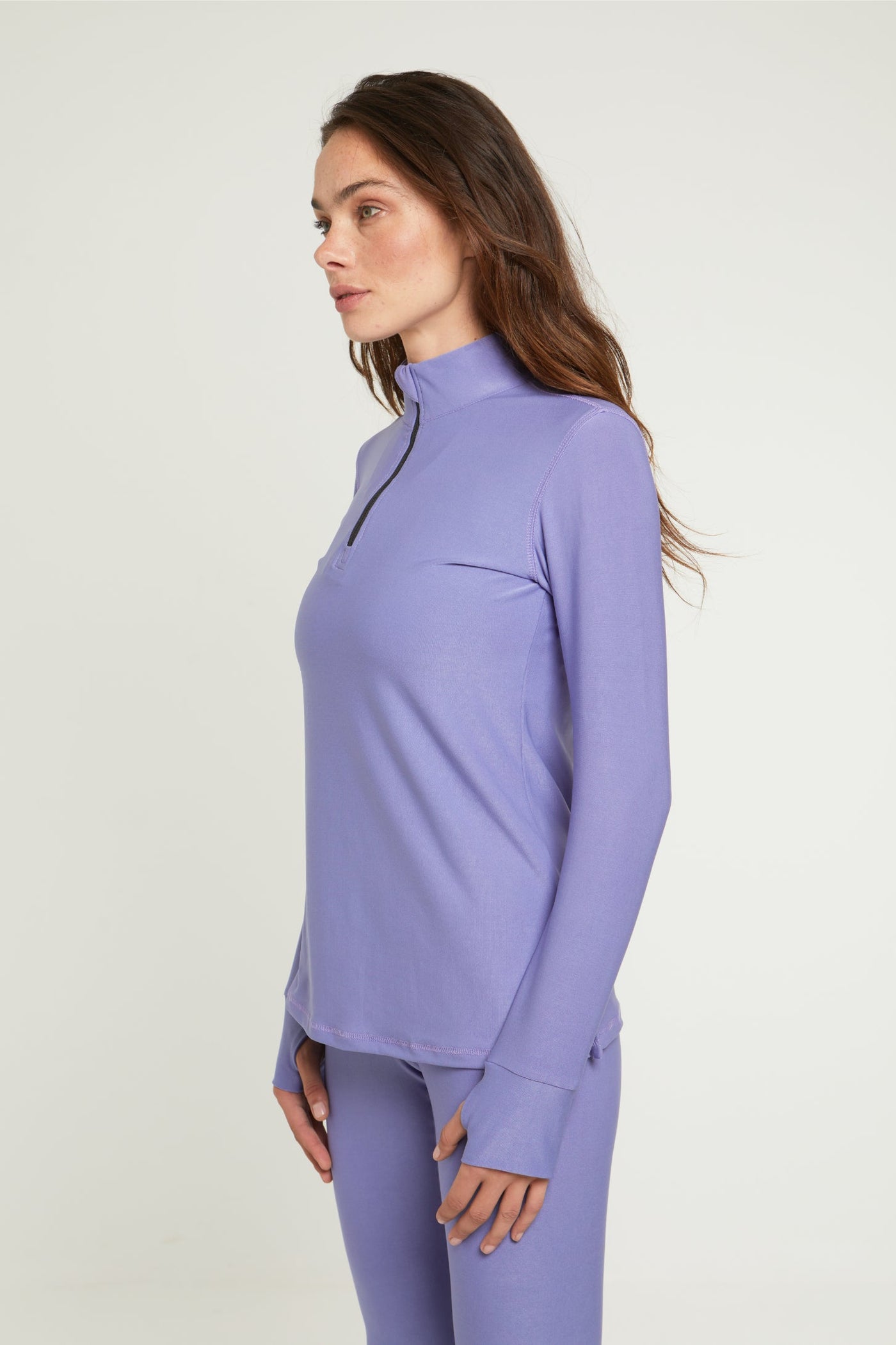 SECOND SKIN LONG SLEEVE TOP - LILAC