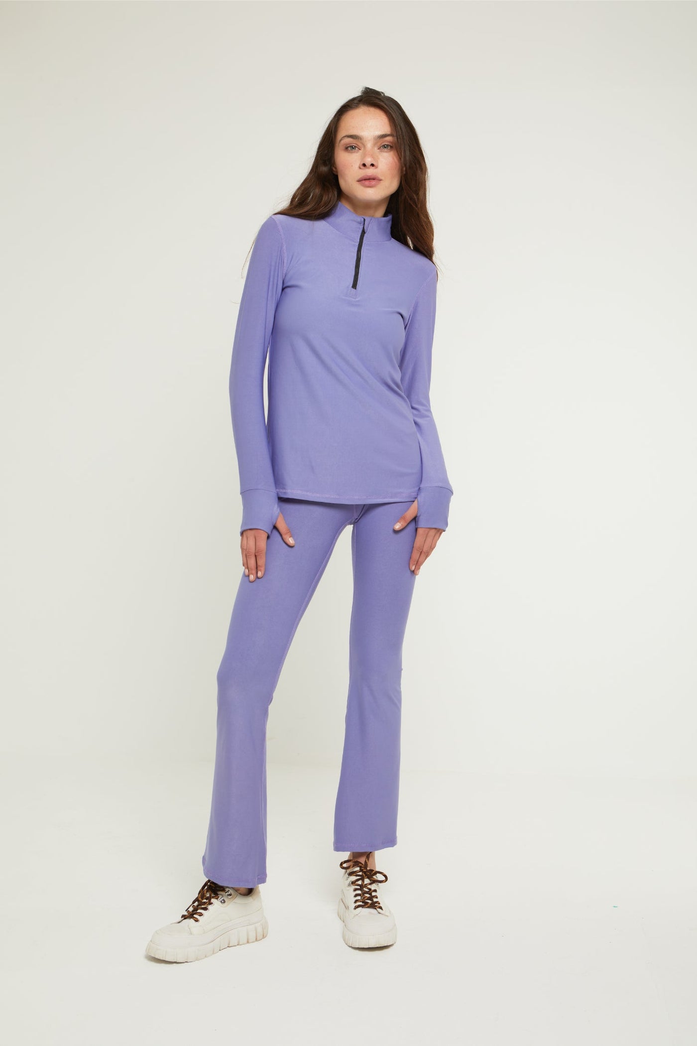 SECOND SKIN LONG SLEEVE TOP - LILAC