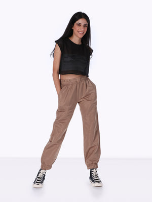 Mesh Tee - Cap Sleeves - Cropped Design